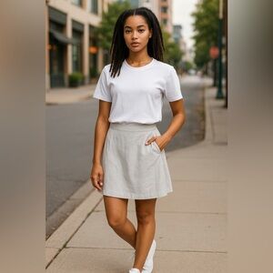 S.C.‎ & Co Blue Pinstripe Athletic Skort Short SZ M Pickleball Tennis Golf Women